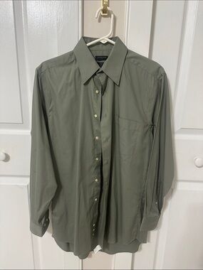 Covington Men's Olive Dress Shirt - Long Sleeve